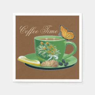 Coffee Time Cup & Saucer Napkins