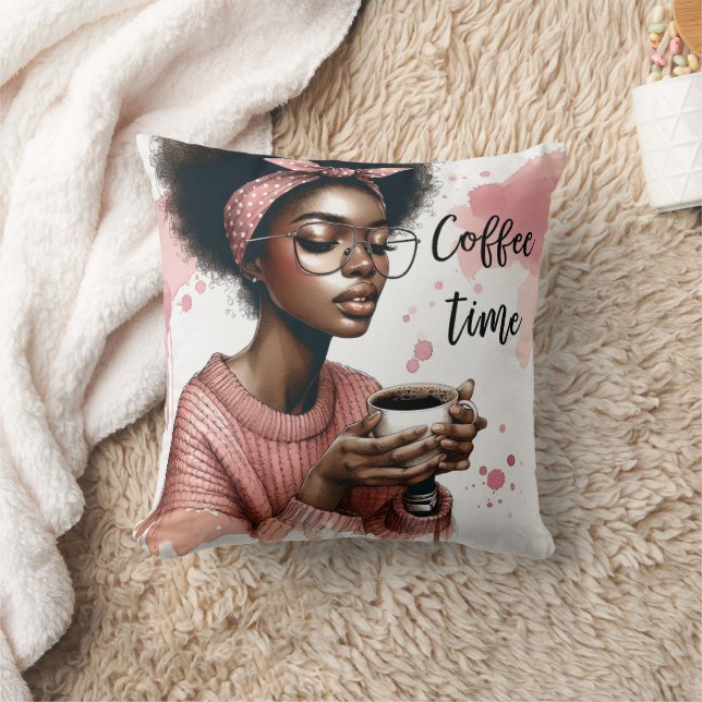 Coffee Time Cushion (Blanket)