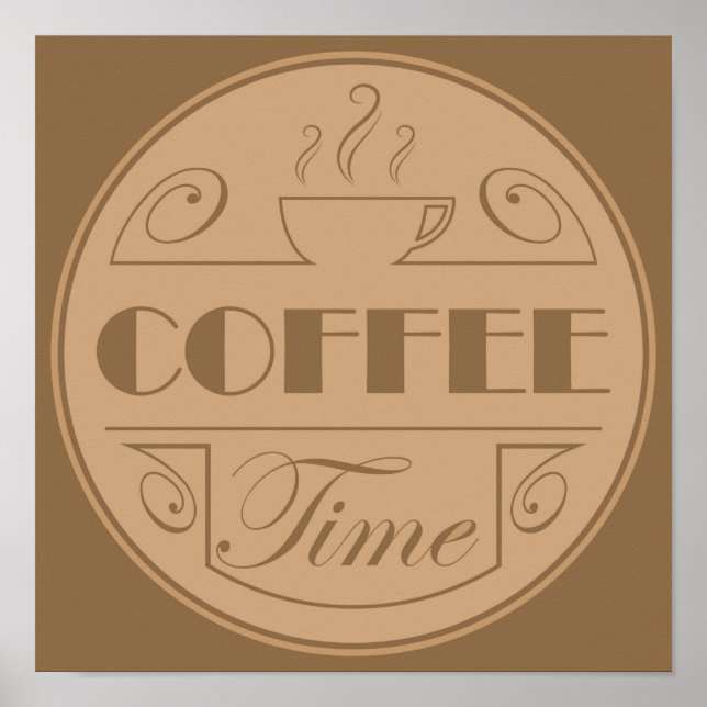 Coffee time emblem poster (Front)
