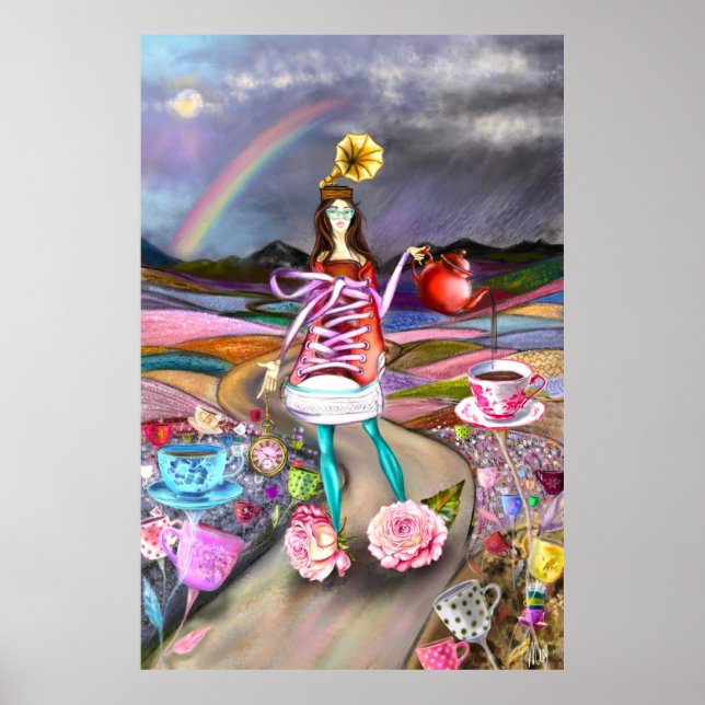 Coffee Time Fantasy Poster Print (Front)