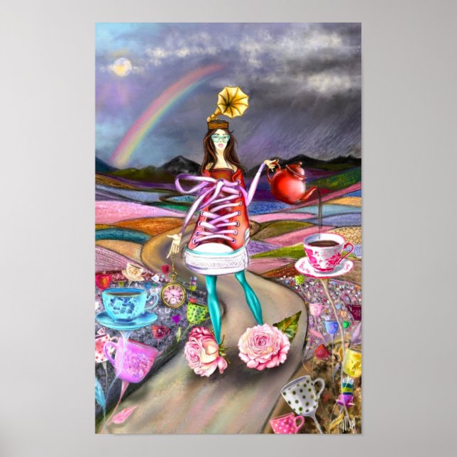 Coffee Time Fantasy Poster Print (Front)