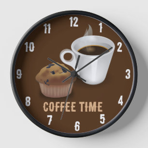 Coffee Time Kitchen Clock