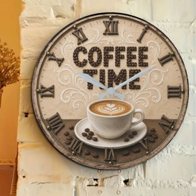 Coffee Time  Large Clock (Creator Uploaded)