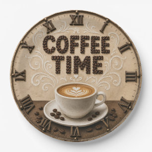 Coffee Time  Paper Plate