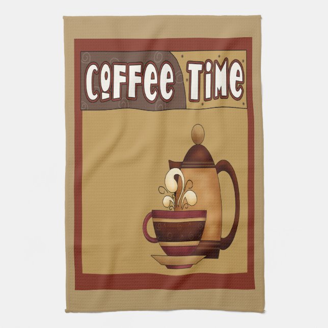 Coffee Time Tea Towel (Vertical)