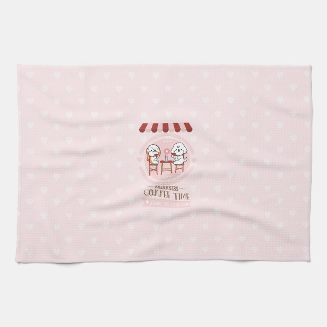 Coffee time tea towel (Horizontal)