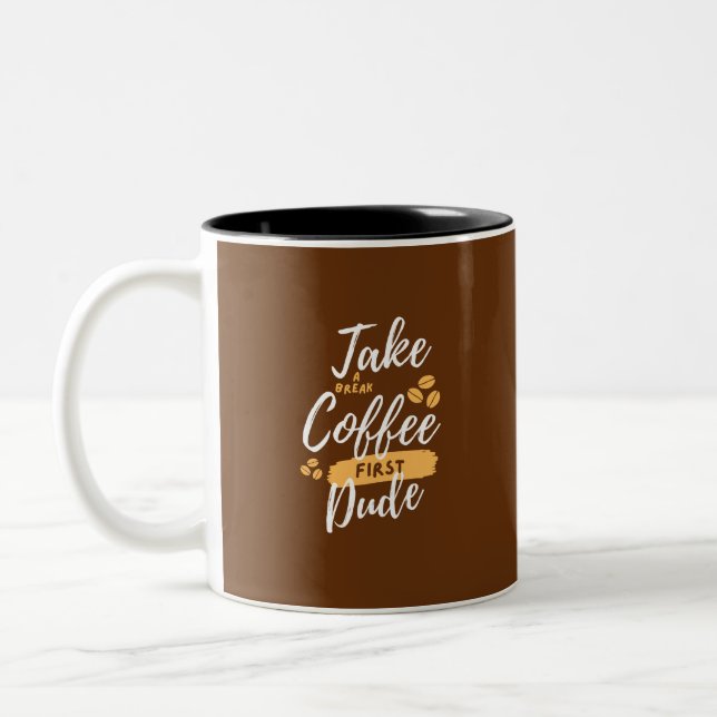 COFFEE TIME  Two-Tone COFFEE MUG (Left)