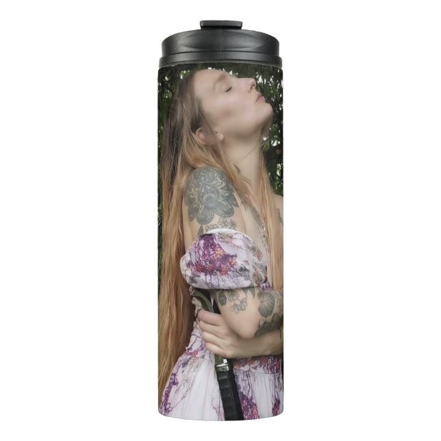 Coffee Time with WoodlandRealm Thermal Tumbler (Front)