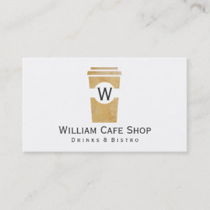 Coffee   to go (brown texture II) Business Card