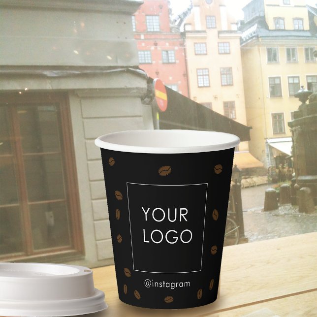 Coffee To Go Cafe Shop Kafeteria Business Logo  Paper Cups (Creator Uploaded)