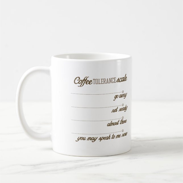 Coffee Tolerance Scale Mug (Left)