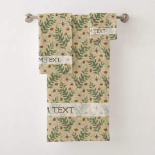 Coffee Tree Pattern Bath Towel Set