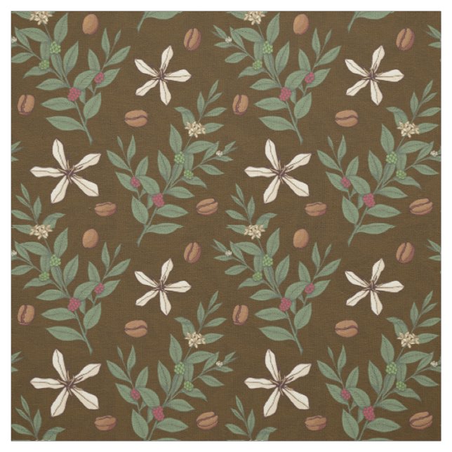 Coffee Tree Pattern Fabric (Swatch)