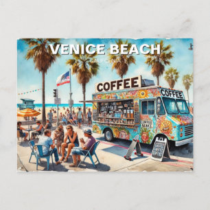 Coffee Truck Venice Beach Postcard