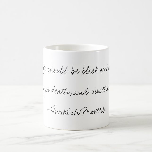 "Coffee" Turkish Proverb Mug (Center)