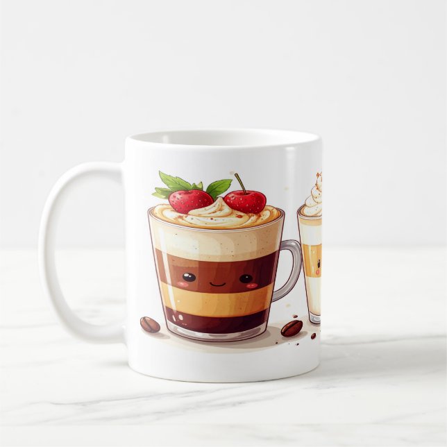 Coffee Types Guide Mug - Educational Barista Chart (Left)
