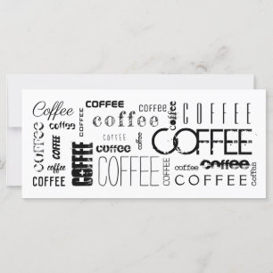 Coffee Typography Greeting Card
