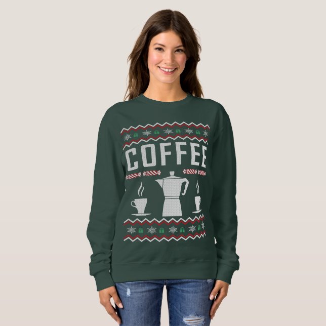 Coffee Ugly Christmas Sweater (Front Full)