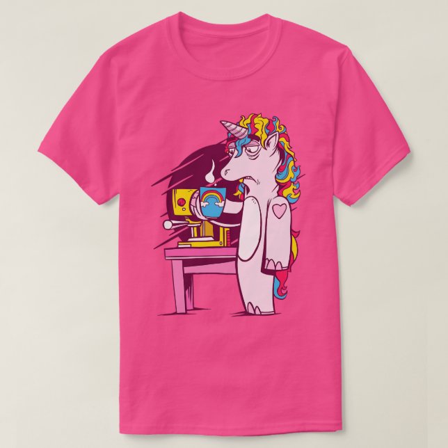 Coffee Unicorn  T-Shirt (Design Front)