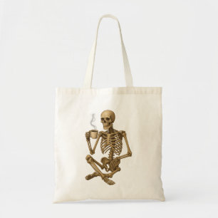 Coffee Until Death – Skeleton Coffee Time Tote Bag