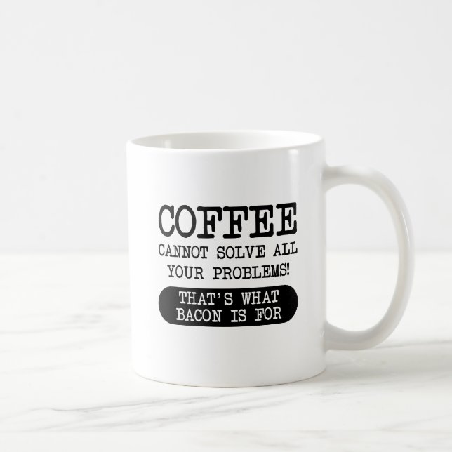 Coffee Versus Bacon Funny Mug (Right)