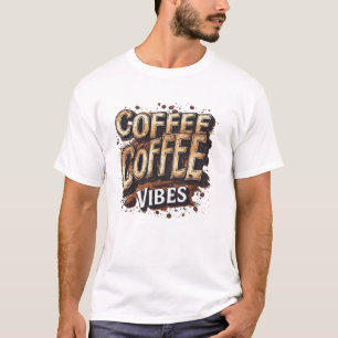 Coffee Vibes: Bold Retro Coffee Logo T-Shirt