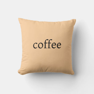 Coffee Vibes Cream Throw Pillow