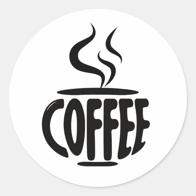Coffee Vibes, The Steam of Perfection Coffee Lover Classic Round Sticker (Front)