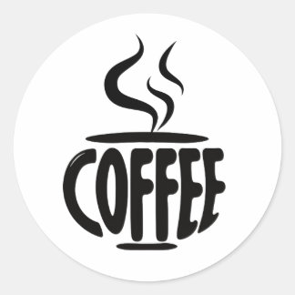 Coffee Vibes, The Steam of Perfection Coffee Lover Classic Round Sticker