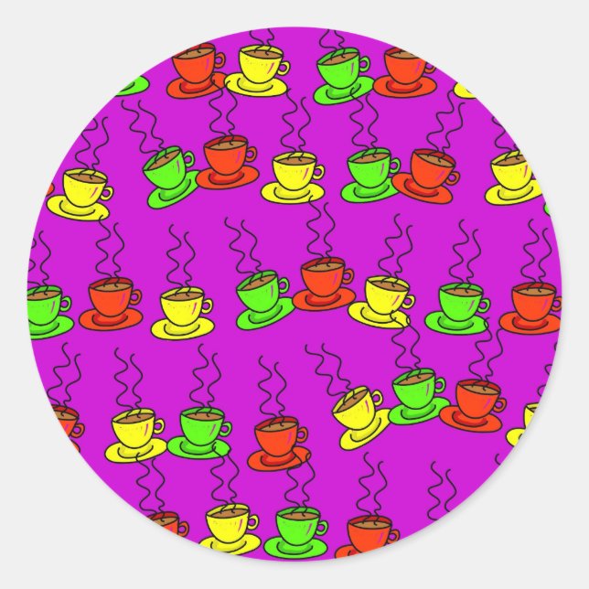 Coffee Wallpaper Classic Round Sticker (Front)