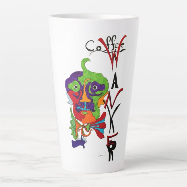 Coffee Wanker Latte Mug (Front)