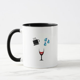 "Coffee Water Wine Repeat" Mug