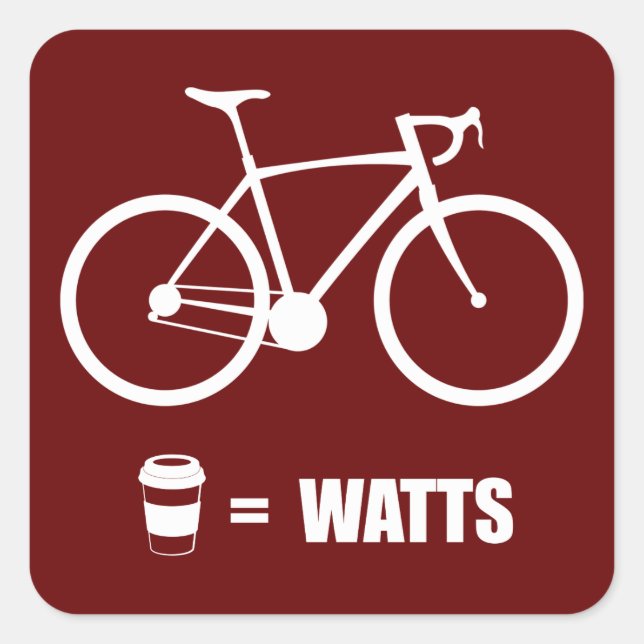 Coffee = Watts Square Sticker (Front)