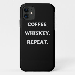 Coffee Whiskey Repeat Case-Mate iPhone Case