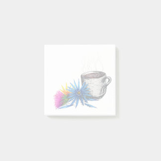 Coffee & Wildflowers Post-it Notes