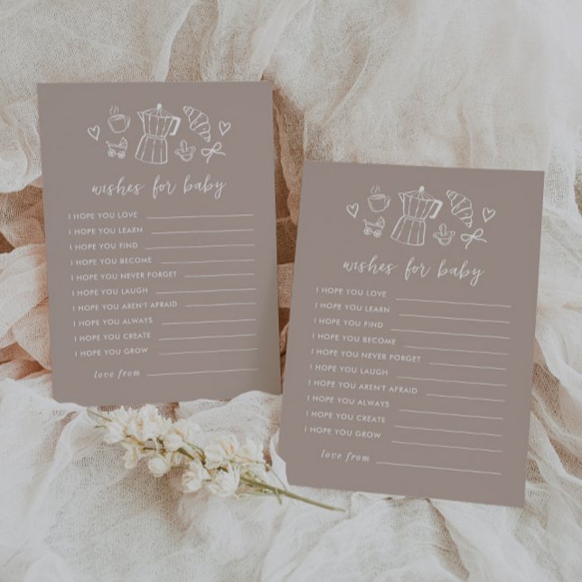 Coffee Wishes for Baby Card Game (Zazzle Coffee Wishes for Baby Card Game)