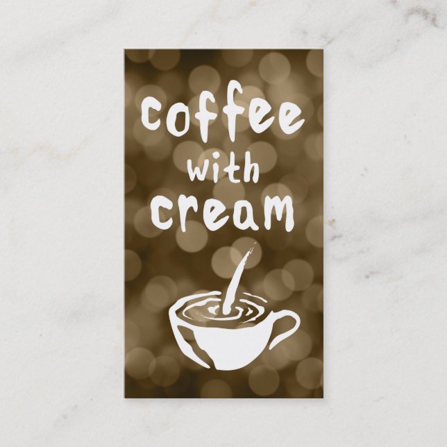 coffee with cream stamp card bokeh (Front)