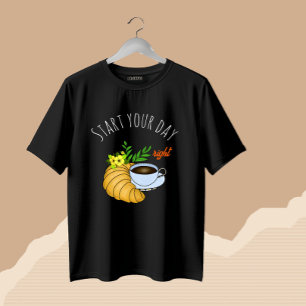 Coffee with croissant  T-Shirt