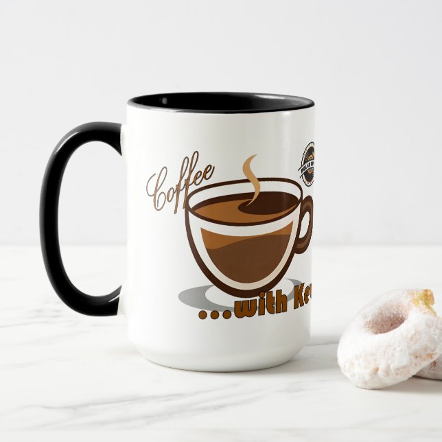 Coffee with Kevin Logo Mug (With Donut)