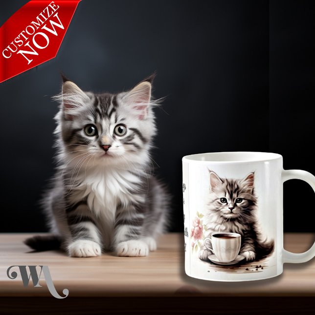Coffee with my Cat  Coffee Mug (Easy to Personalize)