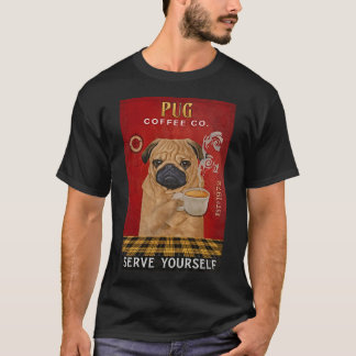 Coffee with Pug dog T-Shirt