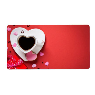 Coffee With Red Gift Box And Cookie