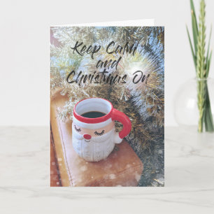 COFFEE WITH SANTA Greeting Card