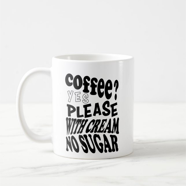 coffee with sugar-free cream mug (Left)