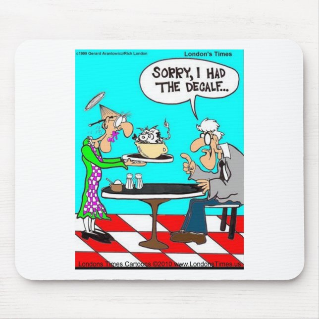 Coffee Without Cows Funny Tees Mugs & Gifts Mouse Pad (Front)