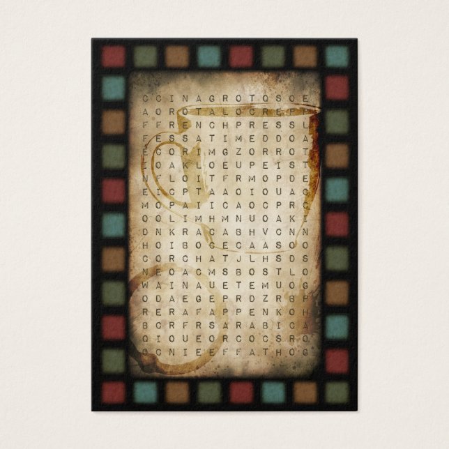 coffee word search (Front)