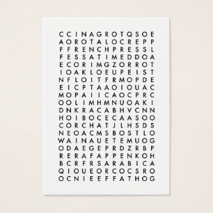 coffee word search puzzle