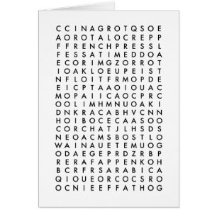 coffee word search puzzle