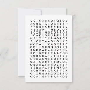 coffee word search puzzle invitation