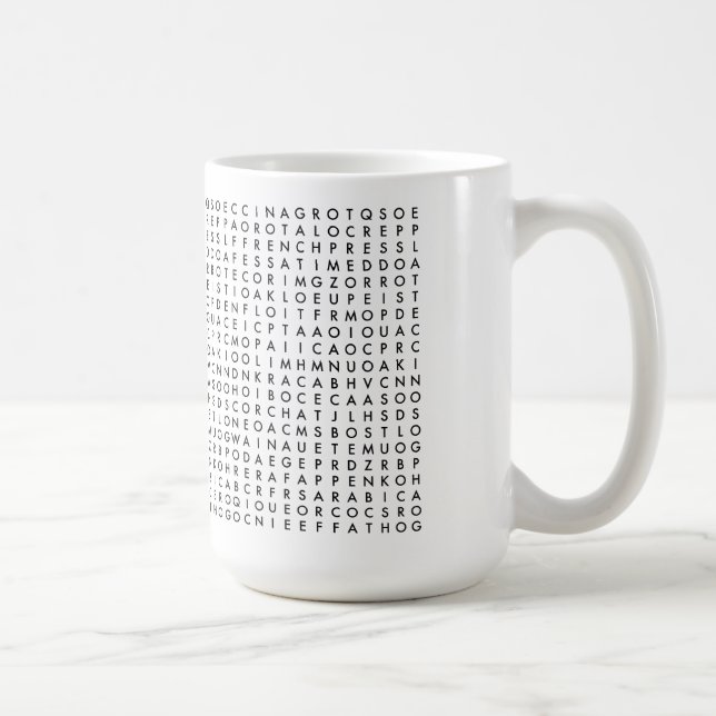 coffee word search puzzle mug (Right)